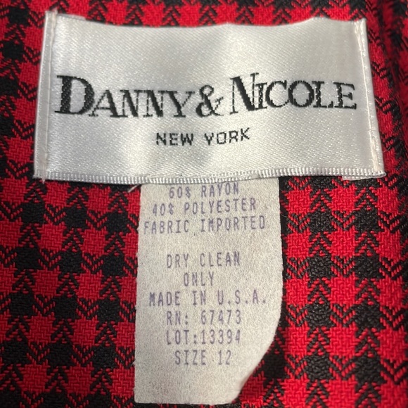 Vintage! 80s red & black professional dress, women size 12 - Picture 6 of 8